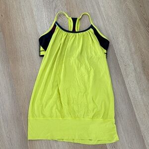 lululemon athletica Neon Yellow bra with Tank